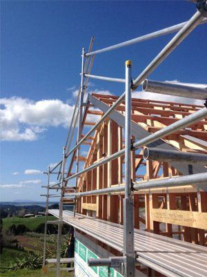 Scaffold towers in the Bay of Plenty