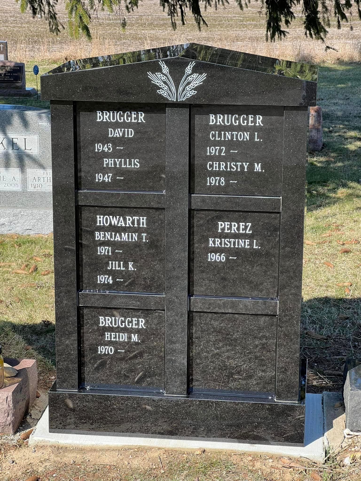 Brugger Monument — Adrian, MI — Adrian Monuments