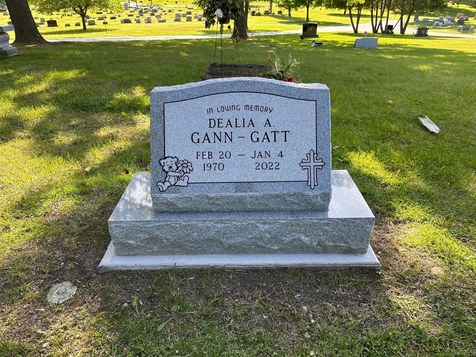 Dealia Gann Gatt Monument — Adrian, MI — Adrian Monuments