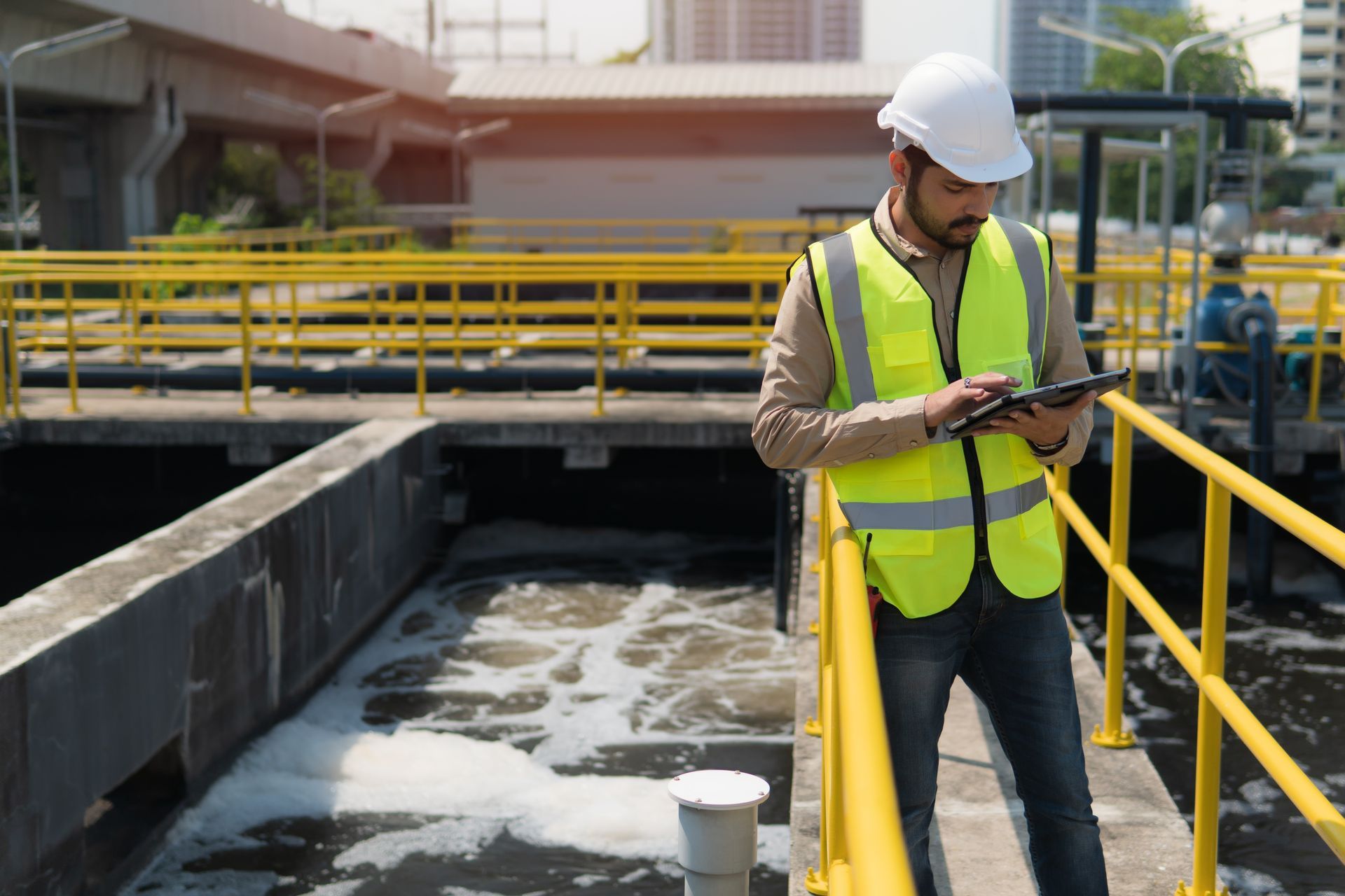 man working atsouthern green water treatment plant in Atlanta GA