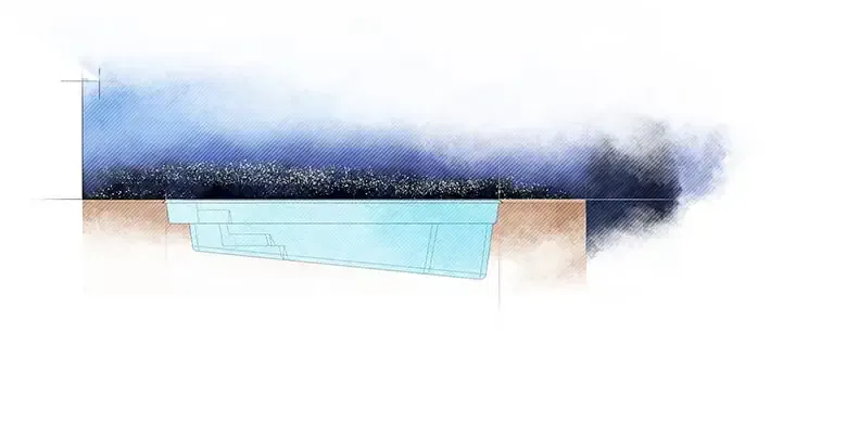 The Eden pool profile drawing