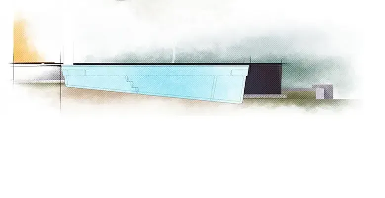 The Vogue pool profile drawing
