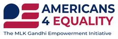 The americans 4 equality logo is a logo for the mlk gandhi empowerment initiative.