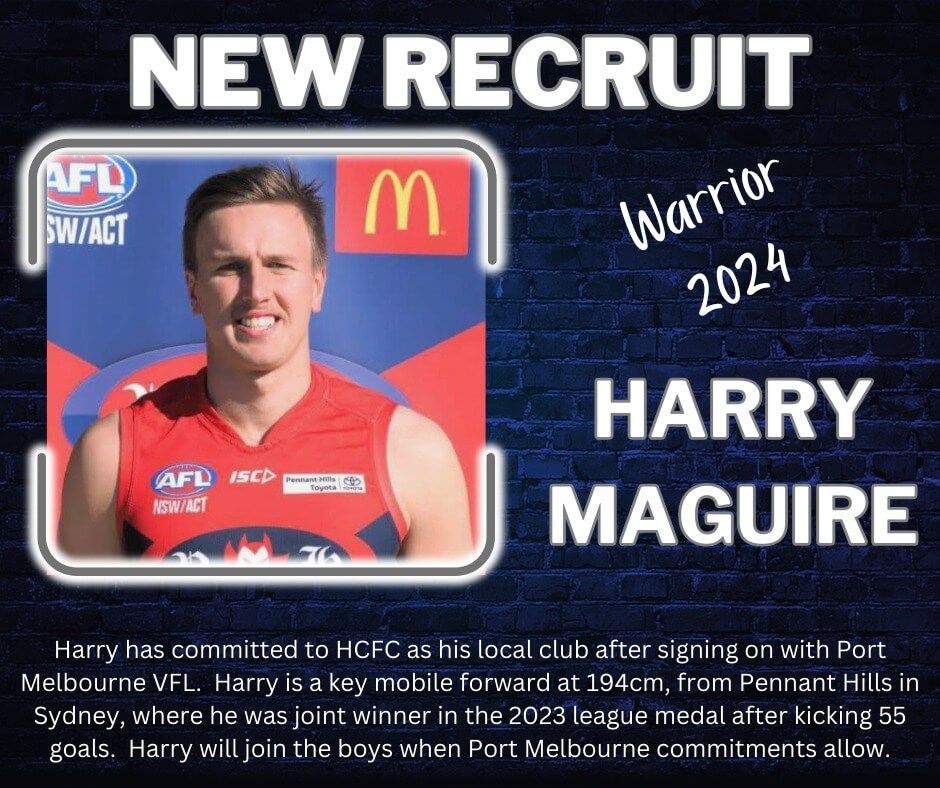 Harry Maguire signs on with Hoppers Crossing Football Club