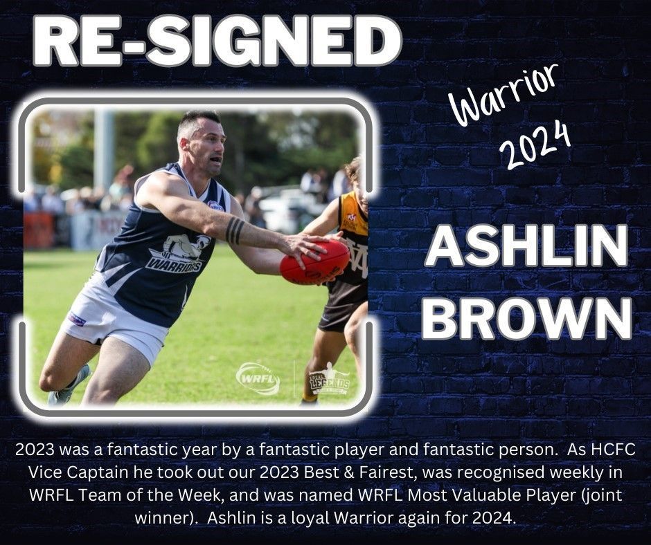 Ashlin Brown signs on with Hoppers Crossing Football Club