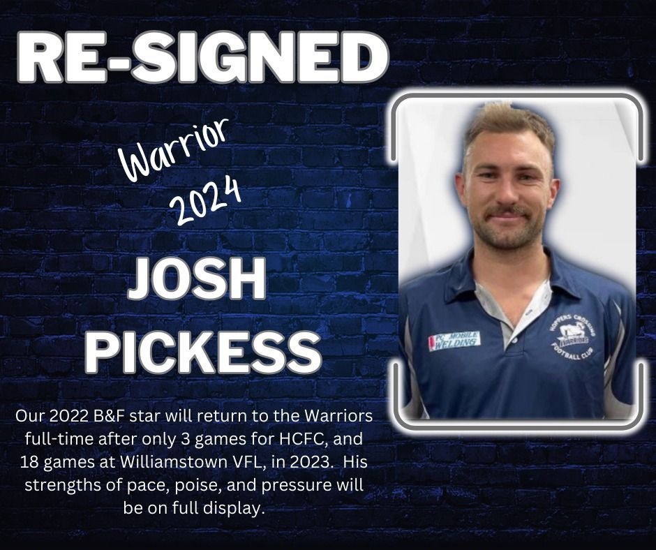 Josh Pickess signs on with Hoppers Crossing Football Club
