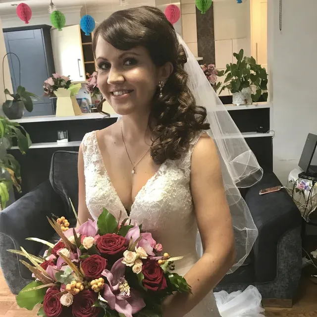 bridal hair front view
