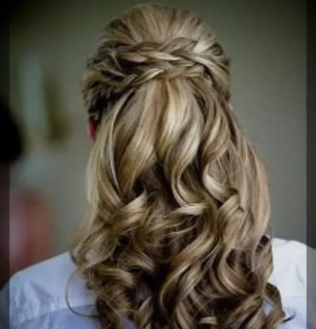 bridal hair back view