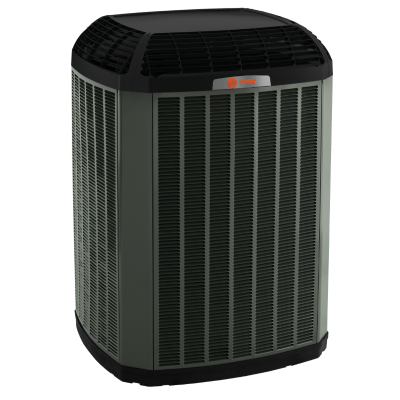 A trane air conditioner on a white background