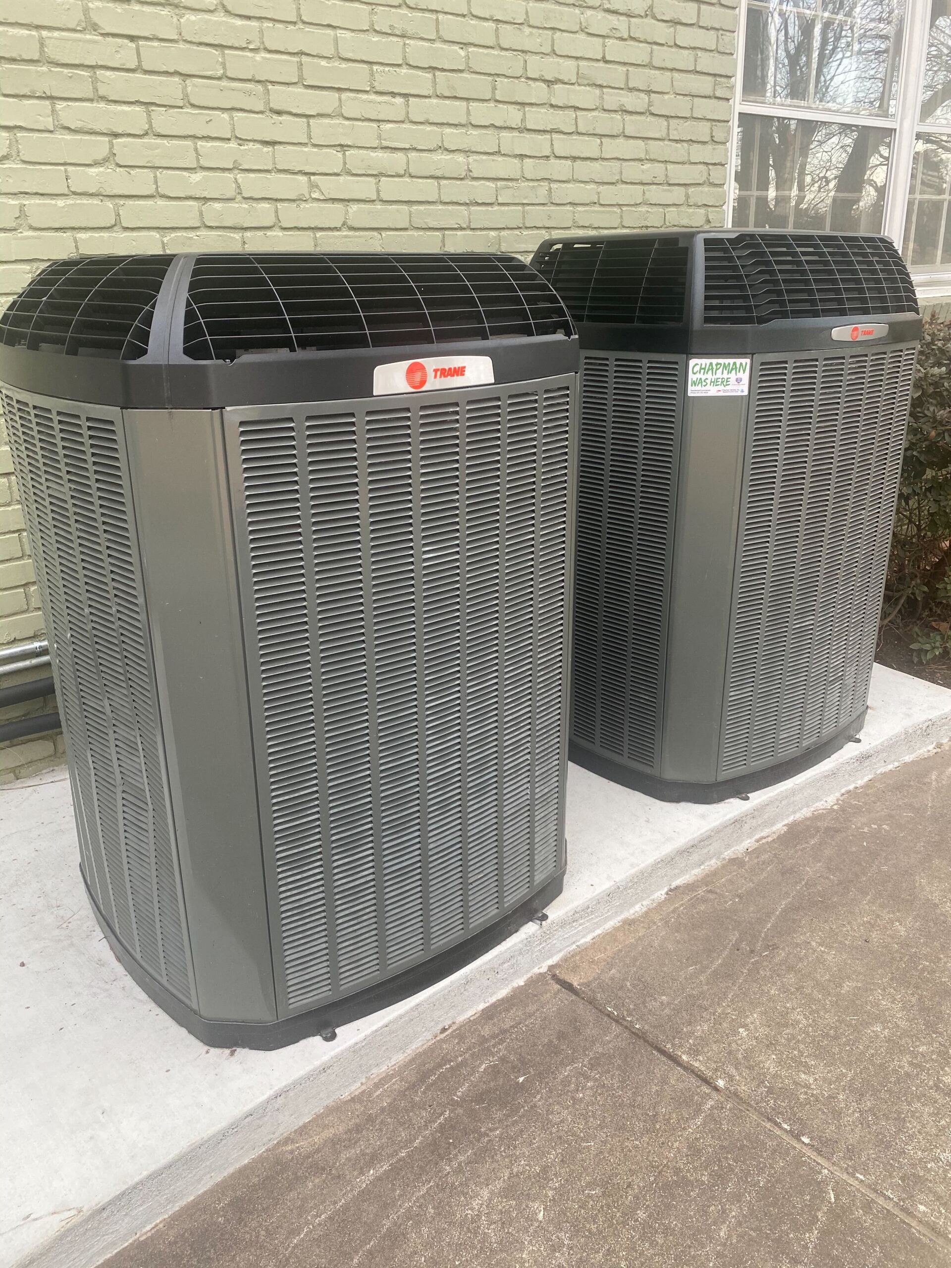 Picture of residential trane units in Central Arkansas