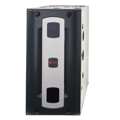 A trane furnace on a white background