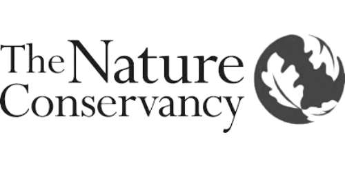 A black and white logo for the nature conservancy