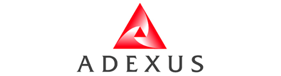 Un triángulo rojo con la palabra adexus debajo.