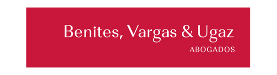 Un cartel rojo que dice Benites Vargas y Ugaz.