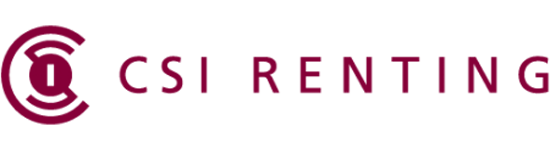 Logotipo de CSI Renting sobre fondo blanco