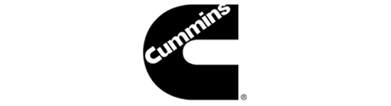 Un logotipo en blanco y negro para Cummins sobre un fondo blanco.