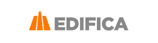 Un logotipo naranja y gris para una empresa llamada Medica.