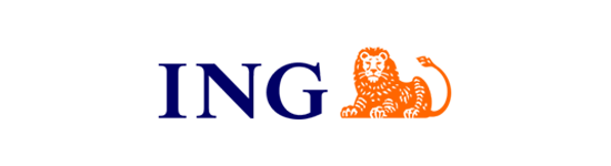 El logotipo del banco ing con un león.