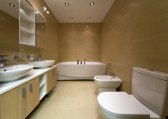 a nice modern bathroom