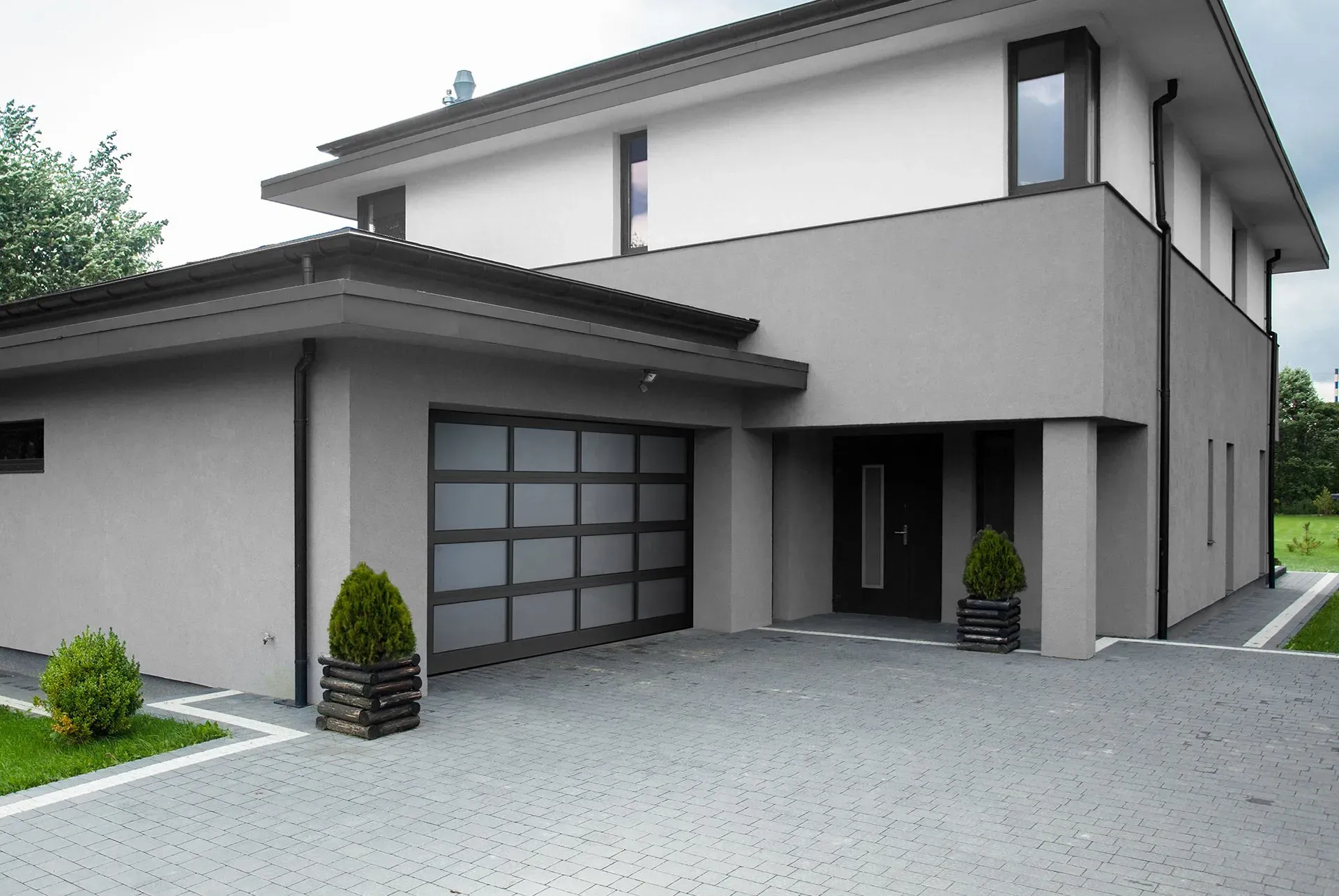 Full VIew Garage Door Charcoal