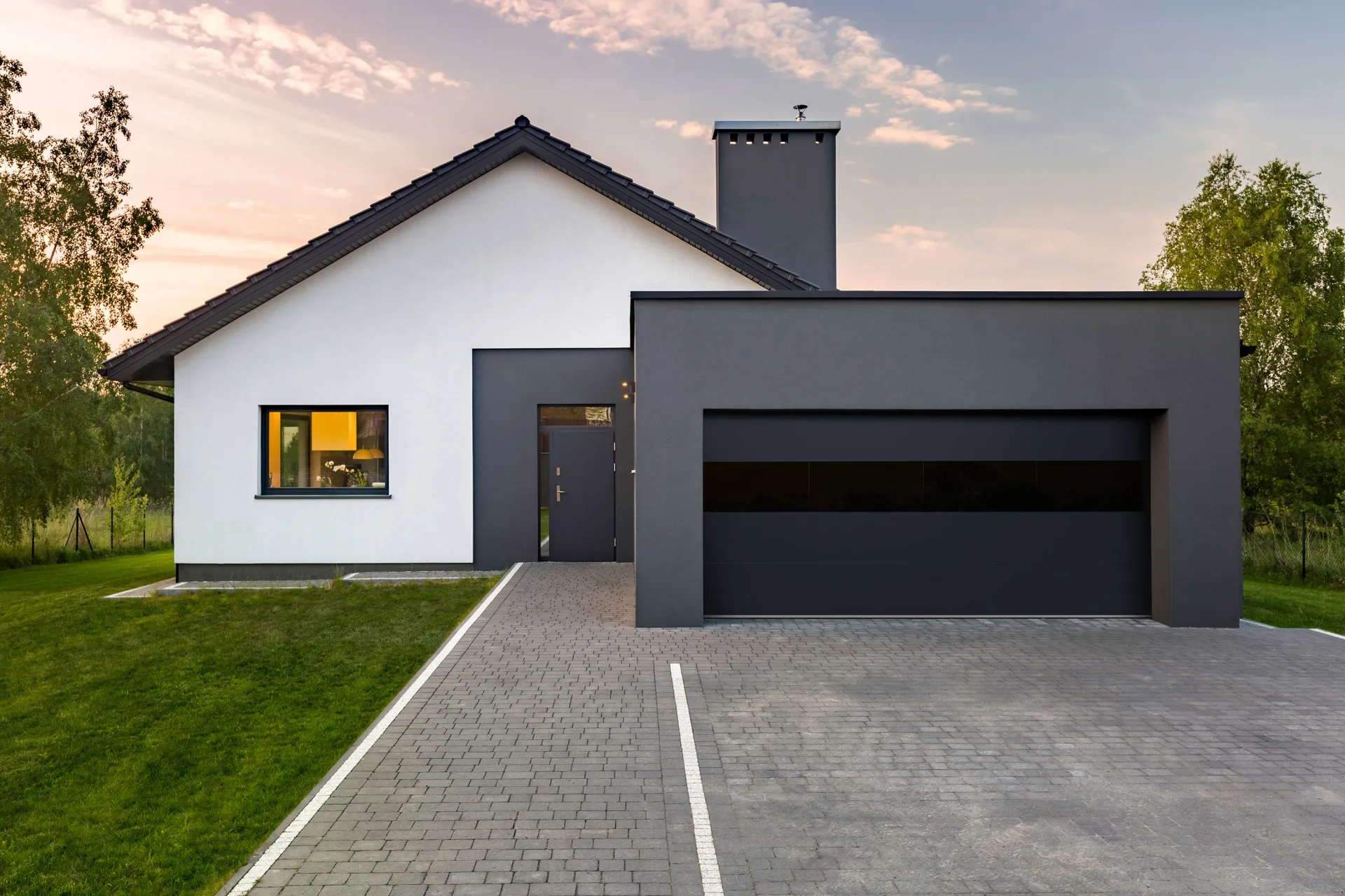 Contemporary Slate Gray Garage Doors Houses