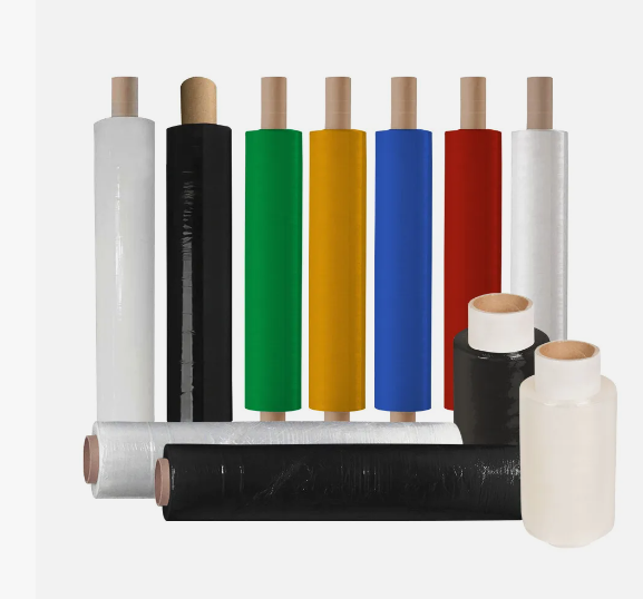 Rolls of plastic wraps in a range of colours