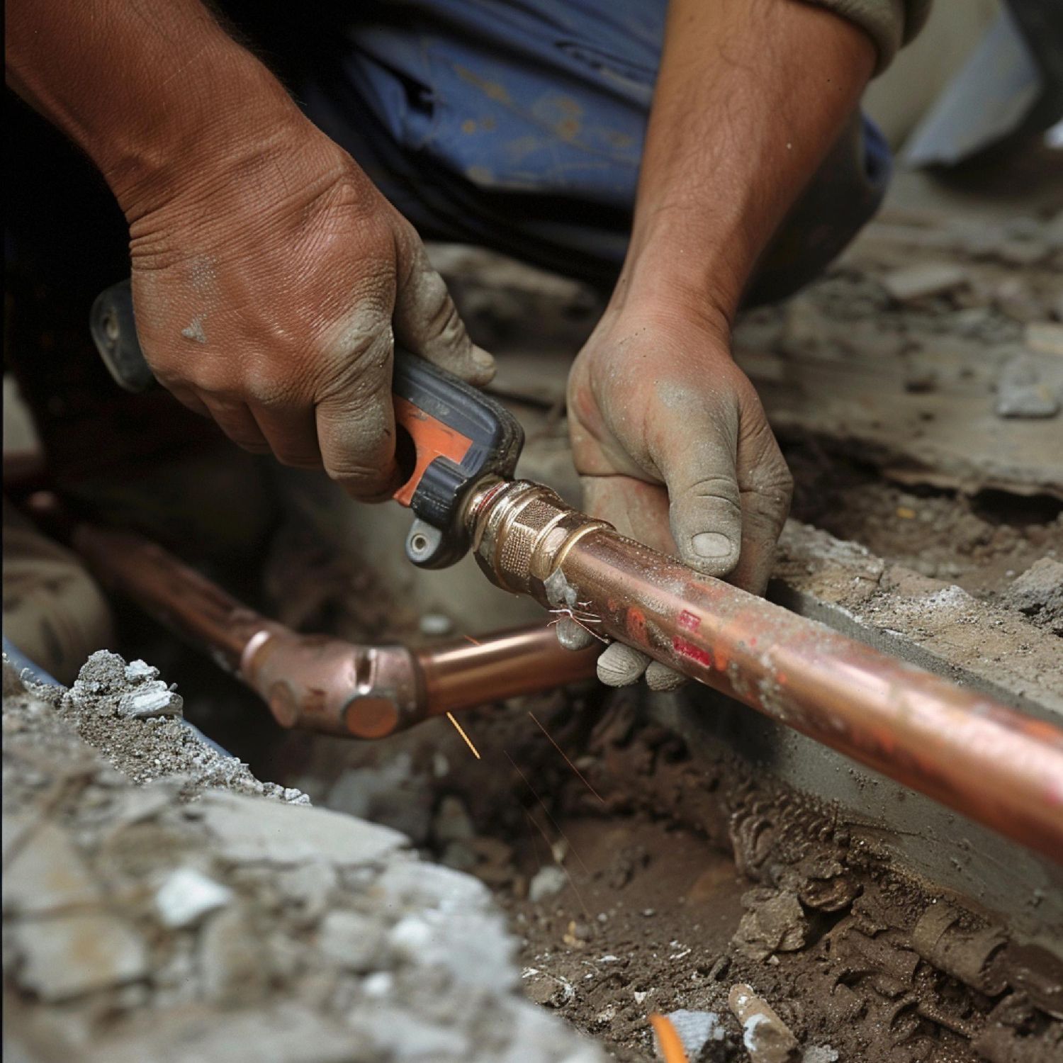 repairing damaged water pipes