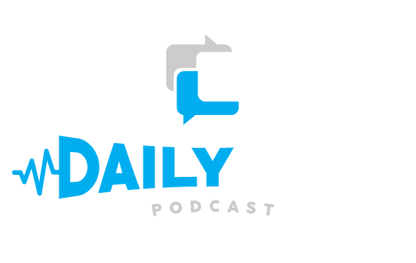 The daily JAM logo in white and light blue