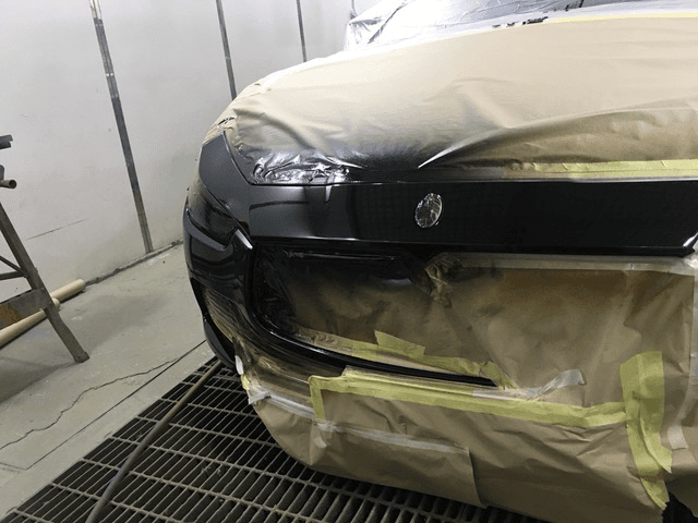 damaged car bonnet