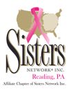 Sisters Network Inc. logo: Pink ribbon over US map; text: 