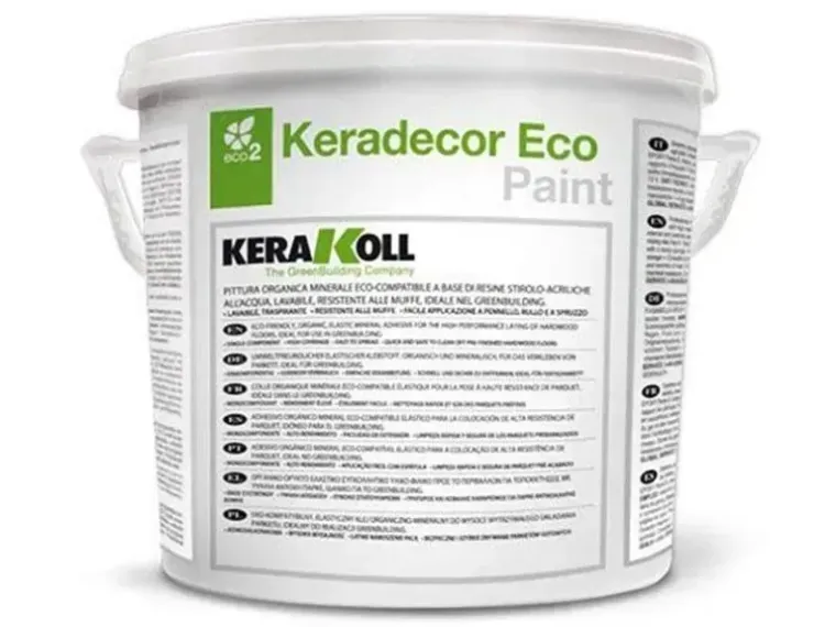 Secchio bianco di Keradecor Eco Paint di Kerakoll.
