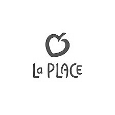 Een logo voor een bedrijf genaamd la place met een hart in het midden.