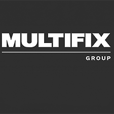 Een zwart-wit logo voor multifix group