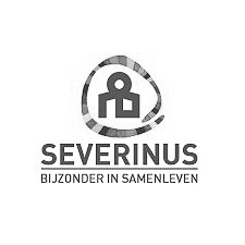 A black and white logo for severinus bijzonder in samenleven.