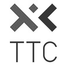 Een zwart-wit logo voor een bedrijf genaamd ttc.