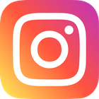 Icône de l'application Instagram avec un contour blanc autour d'un carré aux dégradés rouge, orange et violet, contenant un objectif d'appareil photo blanc.