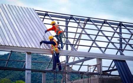 construcción y montaje de cubiertas de chapa metálica para pabellones en Santander