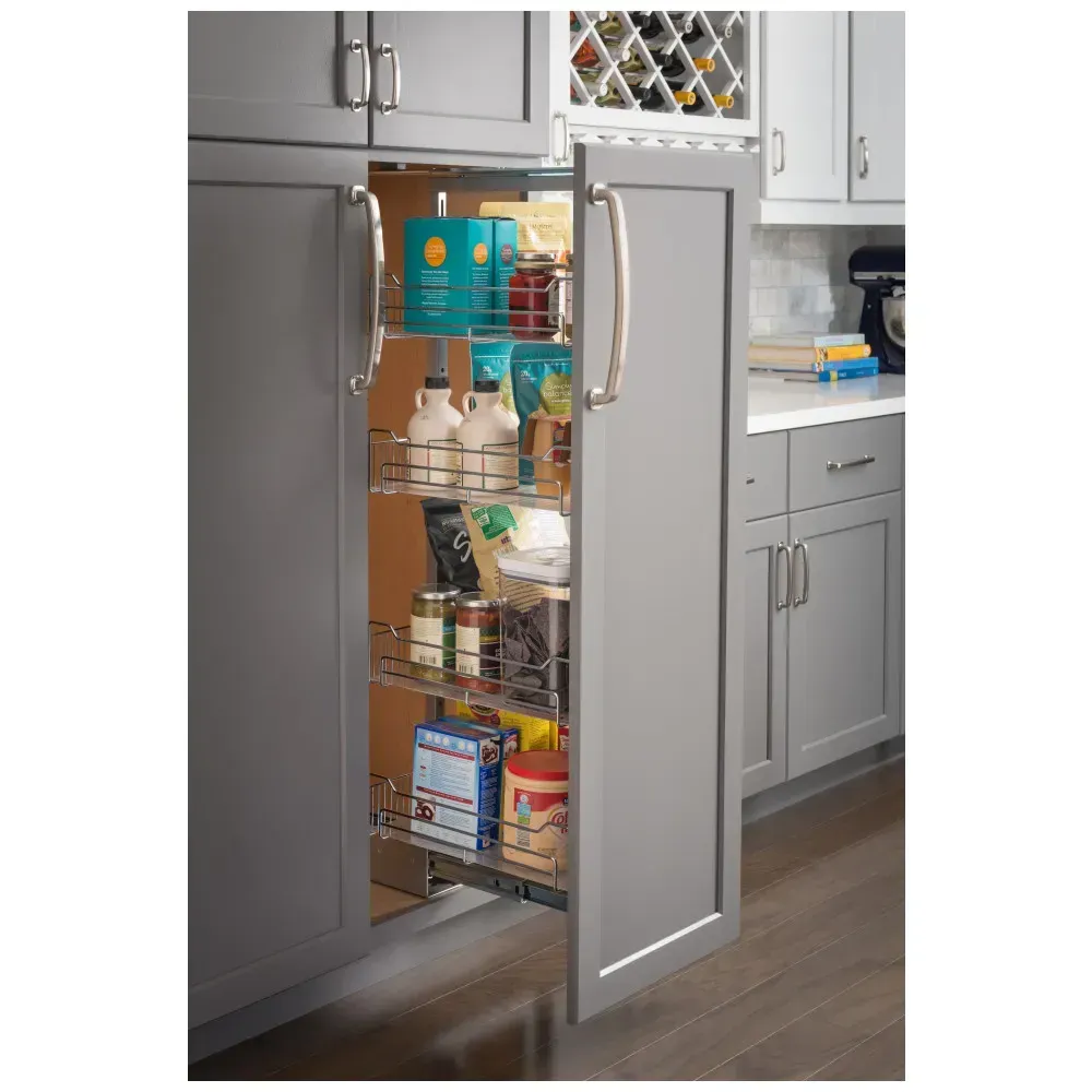 Hardware Resources Chrome Wire Soft Close Pantry Pullout