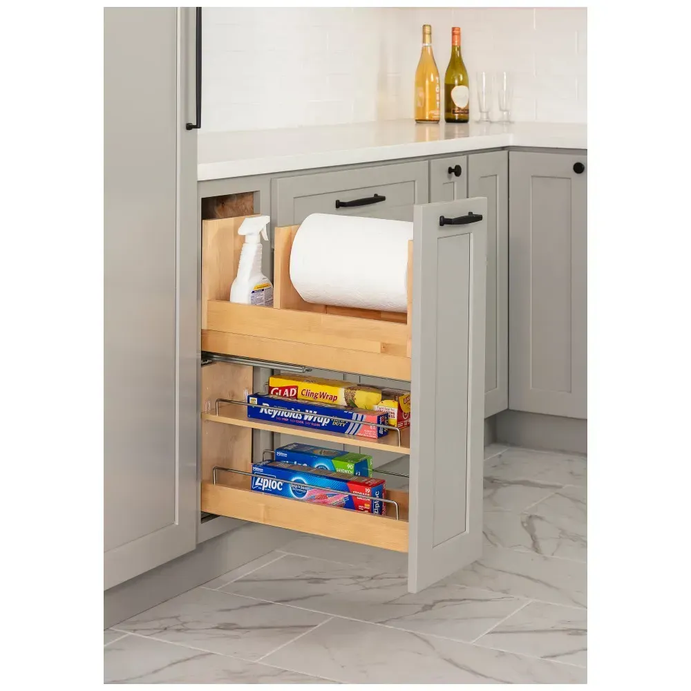 Hardware Resources No Wiggle Soft Close Paper Towel Base Pullout
