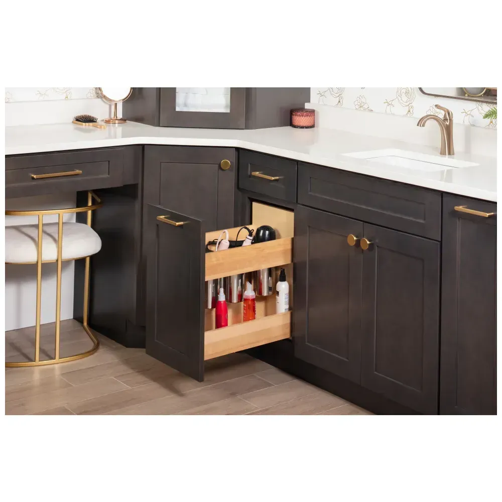 Hardware Resources No Wiggle Powered Vanity Pullout for Door/Drawer Base Cabinet