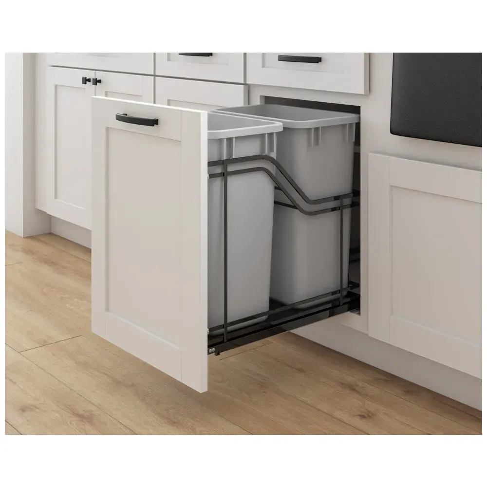 Hardware Resources Storage with Style Metal Soft-close Trashcan Pullout