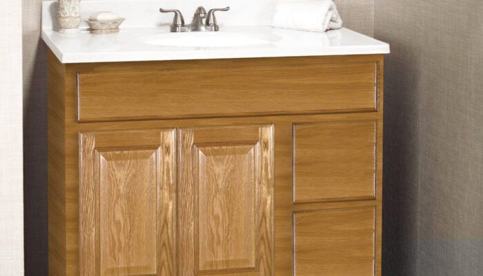 CNC Cabinets Bathroom Vanity Country Oak