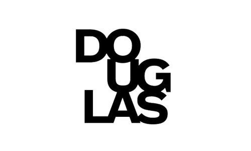a black and white logo for the douglas college foundation