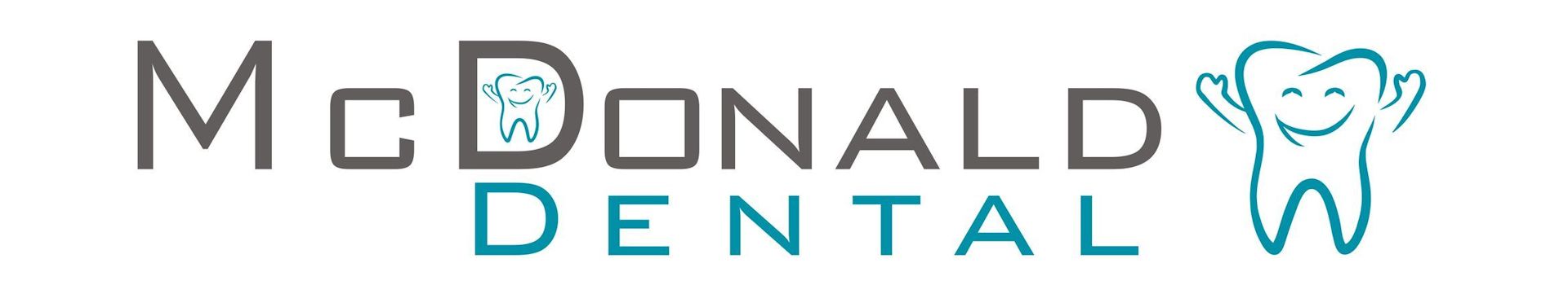 Dentist in Gympie Logo for McDonald Dental featuring the business name and a smiling tooth character. — McDonald Dental in Gympie, QLD