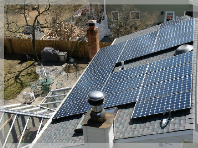 Top view of a Solar Panel System - Electric Contractors in Bay Shore, NY