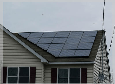 Side view of house with Solar Panel System - Electric Contractors in Bay Shore, NY