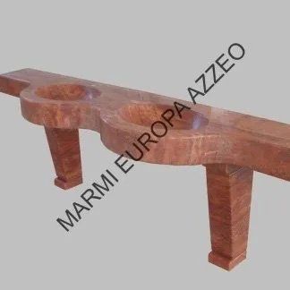 struttura per doppio lavello in marmo