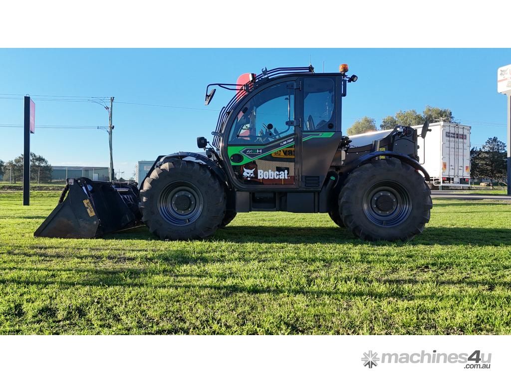 Blue Telehandler With Front Bucket Parked — Tracserv in Dubbo, NSW