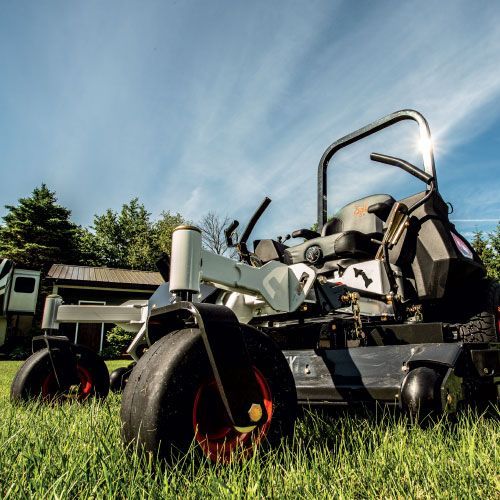 A Zero-Turn Lawnmower on A Green Grassy Lawn Under a Sunny Blue Sky — Tracserv in Dubbo, NSW