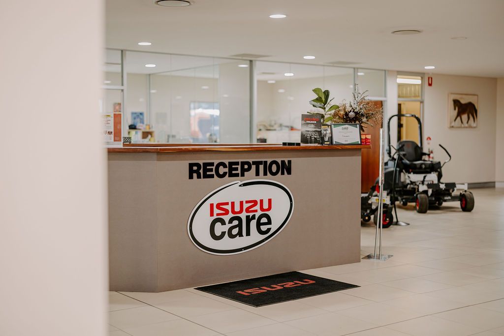 A Reception Desk In A Car Dealership — Tracserv in Dubbo, NSW